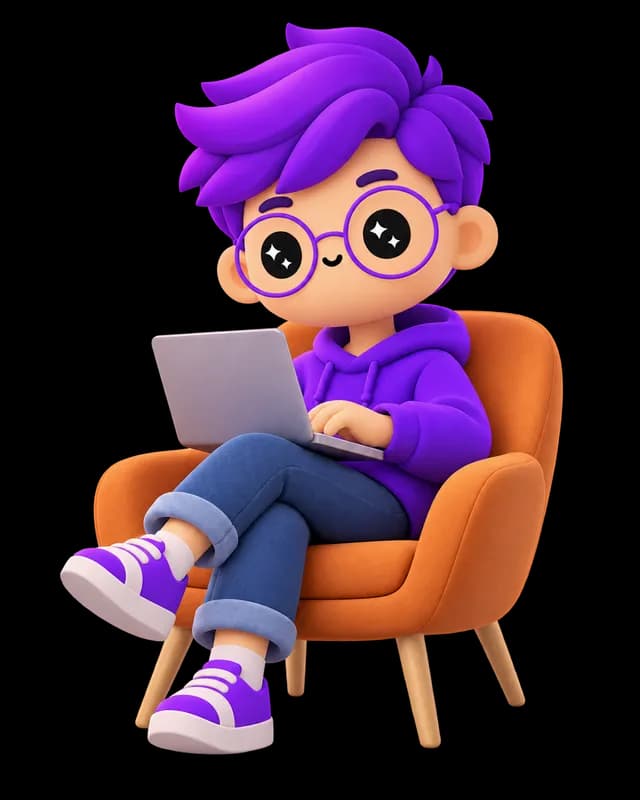 Mascote do Tchr estudando